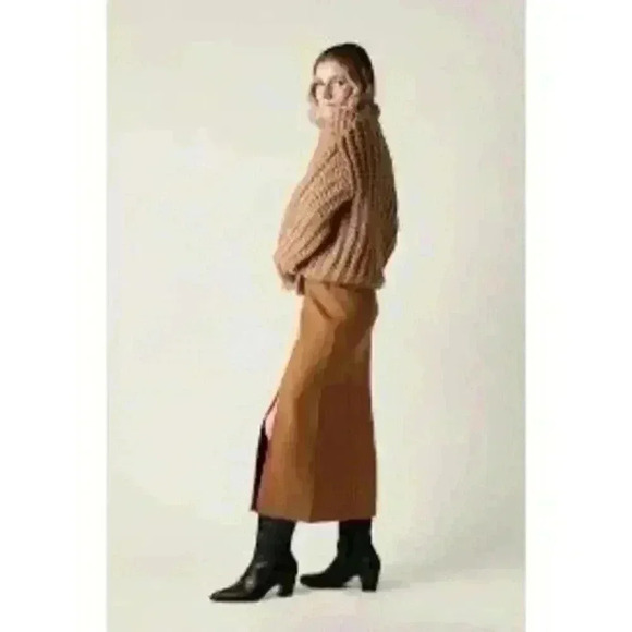 New NWT Anine Bing Lyn Skirt- Camel Retails $400.00 - Picture 2 of 8